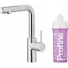 Virtuvinis maišytuvas KFA DUERO PURE BASIC PULL-OUT Baterija KUCHENNA Z FUNKCJĄ FILTRACJI WODY I WYCIĄGANĄ WYLEWKĄ + Rinkinys FILTRUJĄCY PROFINE LILAC S, INOX