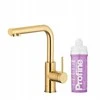 Virtuvinis maišytuvas KFA KFA baterija kuchenna su funkcija filtracji wody DUERO PURE BASIC + komplektas filtrujący PROFINE LILAC S, brushed light auksinis 6623-915-39