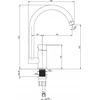Virtuvinis maišytuvas Deante Lupo BLU_F62M, Steel