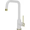 Stalo baterija Quadron Natalie Q LINE Plienas Q stovi baltas su aukso gatavų elementų (84818011)