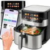 Retoo AIR Oro gruzdintuvė su belaidžiu riebalų neturinčiu 6,5 l talpos gruzdintuvu ir LCD ekranu, 10 meniu arba 1293