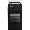 Viryklė Whirlpool Cooker | W5G8LMSWTB | Hob type Gas | Oven type Electric | Juodas | Plotis 50 cm | Gylis 60 cm | 60 L