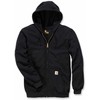 Visent Bluza Carhartt vidutinio svorio gobtuvas su užtrauktuku, juodas