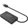 HUB USB Vision 4 x USB 3.0 Anschlusse - 5Gbps - 30 cm Kabelis - juodas