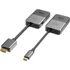 Vision siųstuvas prijungiamas prie nešiojamojo kompiuterio USBC prievado - Belaidžiu būdu perduoda HDMI signalą iki 10 m - Imtuvas prijungiamas prie ekrano HDMI prievado - raiška iki 4K esant 30 Hz - optimizuotas naudoti ženklinimo ir pristatymų srityse