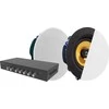 Ausinių stiprintuvas Vision Profesionalus skaitmeninis garso maišytuvas-stiprintuvas - 2 x 50 W (RMS @ 8 omai) - RS-232 - „Bluetooth“ (keičiamas, fiksuotas PIN) - 4 x įėjimai, kiekvienas aukšto lygio arba mikrofono (subalansuotas su Trim valdymu ir nutildymo jungikliu)