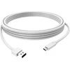 Vision VISION profesionalus USB-C į USB-A laidas, skirtas montavimui – 30 metų garantija – 5 Gbps pralaidumas – palaiko 3 A įkrovimo srovę – USB-C 3.1 (M) į USB-A 3.0 (M) – 4,0 mm išorinis skersmuo – 22 + 30 AWG 1 m – baltas