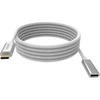 Vision VISION profesionalus USB-C prailginimo kabelis, skirtas montavimui – 30 metų garantija – USB 3.2 Gen 1 5 Gbps – palaiko 3 A įkrovimo srovę – USB-C 3.2 (M) į USB-C 3.2 (F) – išorinis skersmuo 4,5 mm – 22 + 30 AWG 2 m – baltas