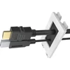 Vision VISION Techconnect Modulare AV-Frontplatte - 30 JAHRE GARANTIE - Burstenmodul - einfaches Doppelbreitenmodul mit Offnung zum Herausziehen der Kabelis - Offnung der Burstenabdeckung 42 x 22 mm - kann in Techconnect Rahmen befestigt werden - Kunststof