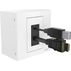 Vision VISION Techconnect Modulare AV-Frontplatte - 30 JAHRE GARANTIE - Burstenmodul - einfaches Doppelbreitenmodul mit Offnung zum Herausziehen der Kabelis - Offnung der Burstenabdeckung 42 x 22 mm - kann in Techconnect Rahmen befestigt werden - Kunststof