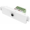 Vision VISION Techconnect modulinė AV priekinė plokštė - 30 METŲ GARANTIJA - 3,5 mm mini lizdo modulis - skirtas naudoti su stereo garso kabeliu - per terminalą gale - TRS - plikas laidas Phoenix jungtis gale - gali būti naudojama „Techconnect“