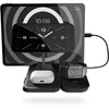Vision ZENS 4-in-1 - Kabelloses Ladegerat - modular, mit iPad-Ladestander + AC-įkroviklis - 30 Watt - auf Kabelis: USB-C - Juodas - fur Apple AirPods with MagSafe Charging Case, AirPods Pro, iPhone 12, 13, 14