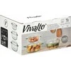 Vivalto 3 apvalių, karščiui atsparių indų rinkinys