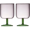 Vyno taurės Lyngby Glas Torino Rožinė/Žalias