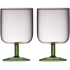 Vyno taurės Lyngby Glas Torino Rožinė/Žalias