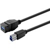 Kabelis USB VivoLink PROKEYUSB3AFBM2B Keystone USB 3.0 A/B Juodas