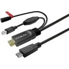 Kabelis USB VivoLink USB-C - USB-B 7.5 m Juodas (PROUSBCHDMIUSBB7.5-CHARGE)