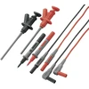 Voltcraft MS-6 saugos bandymo laidų rinkinys, kištukas, 4 mm plokštelinis - 1,20 m ilgio zondas, juodas, raudonas, 1 vnt., 2 vnt. rinkinys