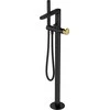 Vonios baterija Cersanit Inverto freeststanding juodas + auksinis (S951-283)