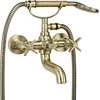 Vonios maišytuvas su dušo komplektu Deante Temisto BQT_M11D, Brass
