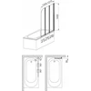 Vonios pertvara Alkotest 170-06992P / KFA / MODERN 3 / 3 ELEMENTŲ SIENA CHROMUOTAS OPTINIS SAUGUS STIKLAS 1205-1215 MM / 1400 MM /