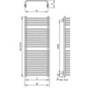 Vonios radiatorius ENIX Aster A 50 cmx120 cm cm baltas (A0005001216014010000)