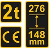 VOREL HIDRAULINIS stūmoklinis kėliklis 2T 148 - 276 mm 80012
