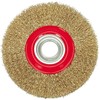 VOREL diskinis šepetys 200 mm, gofruota viela, tvirtinimo skylė 32 mm 06980
