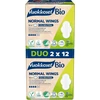 Vuokkoset Organic* higieniniai įklotai su sparneliais, normalūs, 2 vnt. pakuotėje, 2 x 12 vnt.