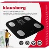 Virtuvinės svarstyklės Svarstyklės Elektroninės vonios svarstyklės su kūno sudėties analizatoriumi, juodos, Klausberg, kb-7854