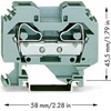 Wago 283-101 Dviejų laidų šynų jungtis 16 mm² pilka 283-101