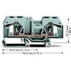 Wago 283-901 2 laidų šynų jungtis 16 mm² pilka 283-901
