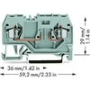 Wago 281-916 Dviejų laidų šynų jungtis 4 mm² pilka 281-916