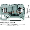 Wago 280-915/281-410 2 laidų šynų gnybtas su diodu 1N4007 2,5 mm2 pilkas 280-915/281-410