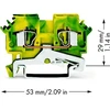 Wago 2-viela jungtis 4mm2 gelsvai žalia (281- 607)