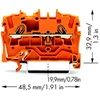 Wago 2x2,5(4)MM2 POMARAŃ.TOPJOB S