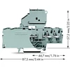 Wago 2.5mm2 pilka 5x20mm saugiklių jungtis (2002 2 -1811)