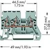 Wago 3-vielos jungtis 2.5mm2 pilka (870-681)