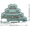 Wago 281-532 4 lygių bėgio jungtis 4 mm2 elektros varikliams L1 - L2 - L3 pilka 281-532