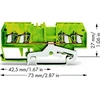 Wago 4-vielos jungtis 1,5mm2 gelsvai žalia (279-837)