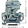 Wago 4mm2 pilkoji saugiklių jungtis 10A 5x 20mm (281-611 / 281-541)