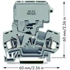 Wago 4mm2 pilkoji saugiklių jungtis 10A G 5x 20mm (281- 611)