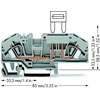 Wago 6mm2 pilkas 25A plokščias saugiklis DIN 35mm (282-696)