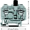 Wago 6mm2 pilkojo autobusų saugiklių jungtis (282-120)