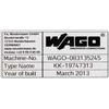 Wago PAVADINIMO LENTELĖ 99X44MM; 210-804 SIDABRINĖ