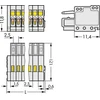Wago 733-107 MCS-MICRO lizdas 7 kontaktų šviesiai pilkas rastrinis 2,5 mm 733-107