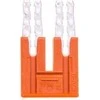 Wago 2 bėgių skersinis oranžinis 282-432 /10vnt/