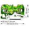 Wago Saugi geležinkelio jungtis 2.5mm2 gelsvai žalia (280- 907)