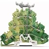 Wago 3- istorija PE geležinkelio jungtis 2.5mm2 su gelsvai žalia ženklinimo bazė (2002 -3237)