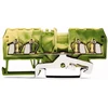 Wago 280-837 4 laidų bėgių jungtis 2,5mm2 geltona ir-žalia 280-837
